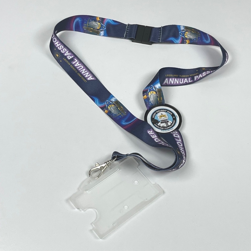Legoland Florida Resort Annual Passholder Lanyard Lego Ninjago Days 2020 Blue